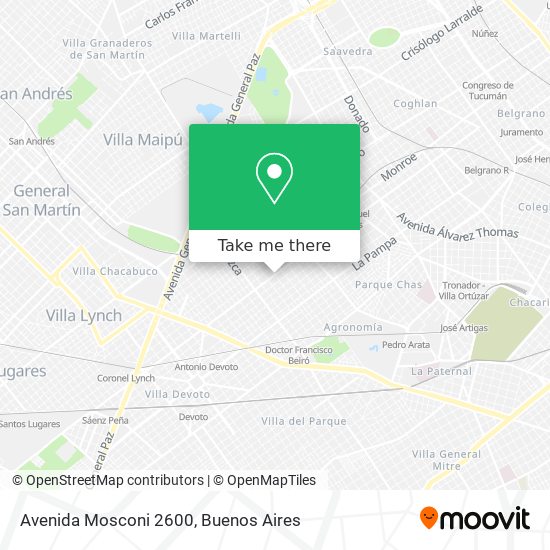 Avenida Mosconi 2600 map