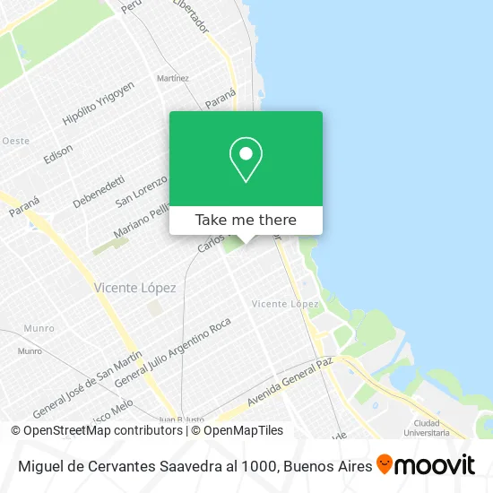 Mapa de Miguel de Cervantes Saavedra al 1000