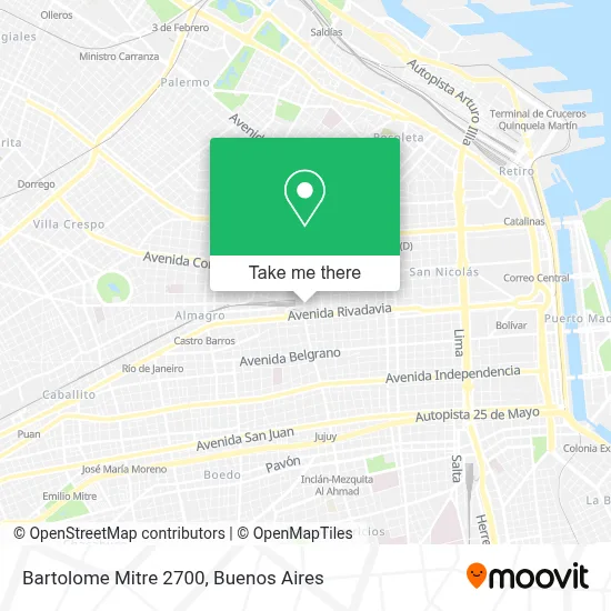 Bartolome Mitre 2700 map