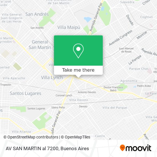 AV  SAN MARTIN al 7200 map