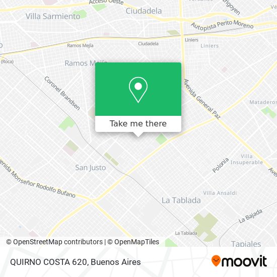 QUIRNO COSTA 620 map