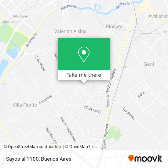 Mapa de Sayos al 1100