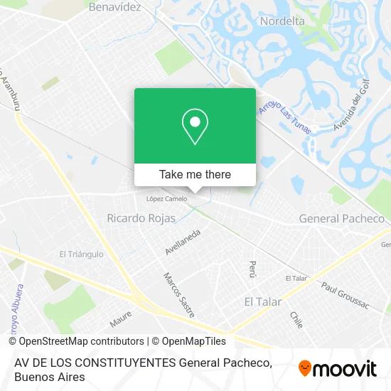 AV  DE LOS CONSTITUYENTES   General Pacheco map