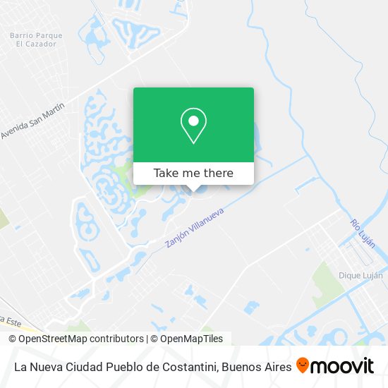 La Nueva Ciudad Pueblo de Costantini map