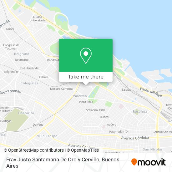 Fray Justo Santamaría De Oro y Cerviño map