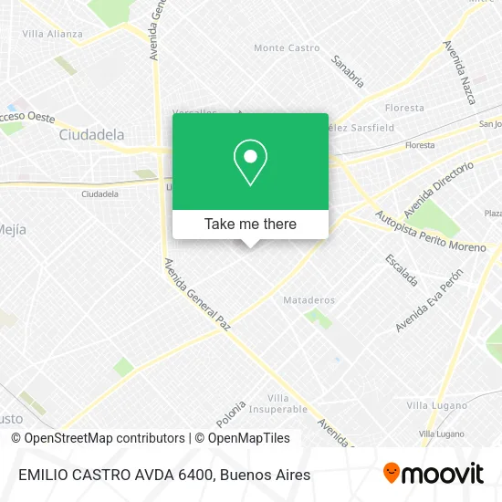 Mapa de EMILIO CASTRO  AVDA  6400