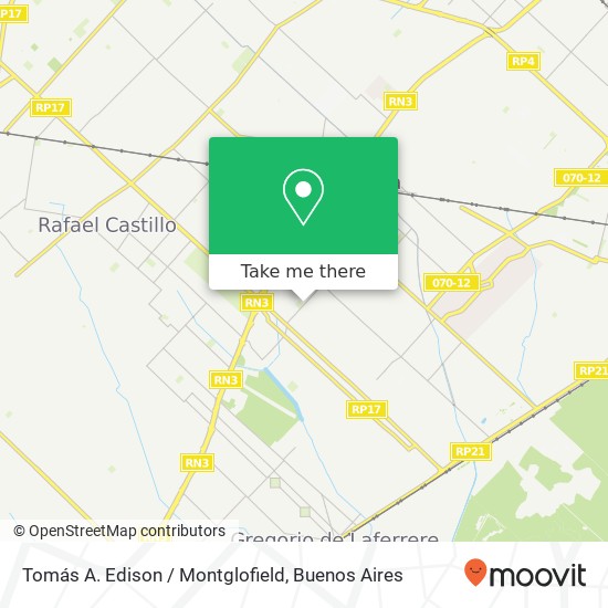 Tomás A. Edison / Montglofield map