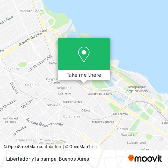 Libertador y la pampa map