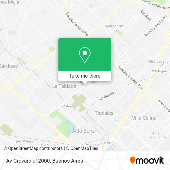 Mapa de Av  Crovara  al 2000