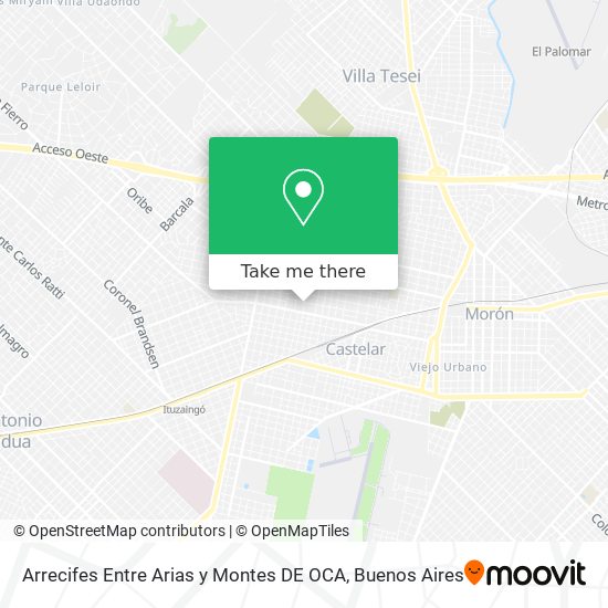 Mapa de Arrecifes Entre Arias y Montes DE OCA