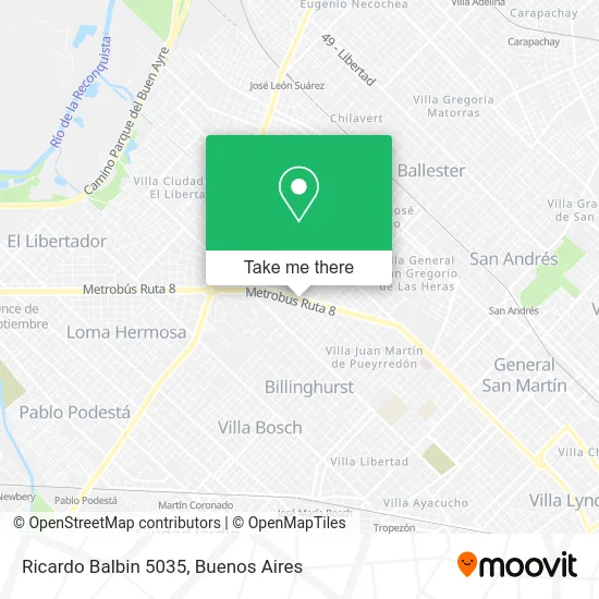 Ricardo Balbin 5035 map