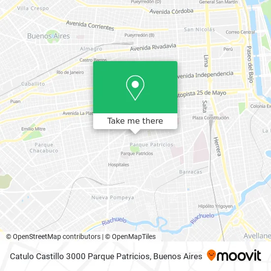 Mapa de Catulo Castillo 3000   Parque Patricios