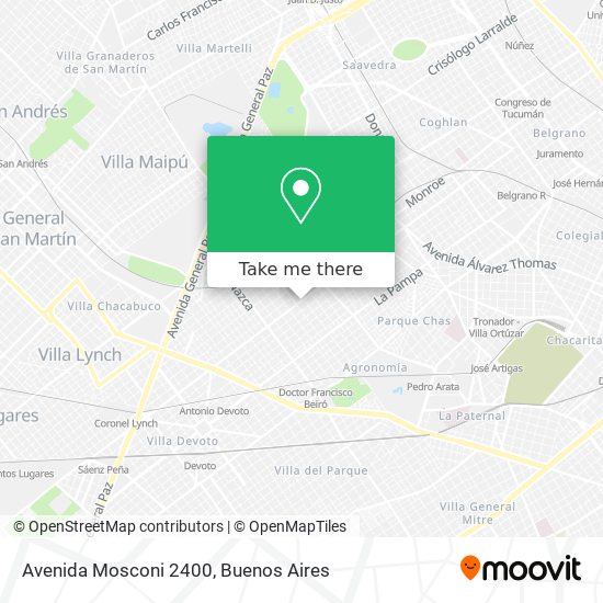 Mapa de Avenida Mosconi 2400