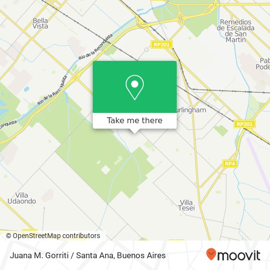 Juana M. Gorriti / Santa Ana map