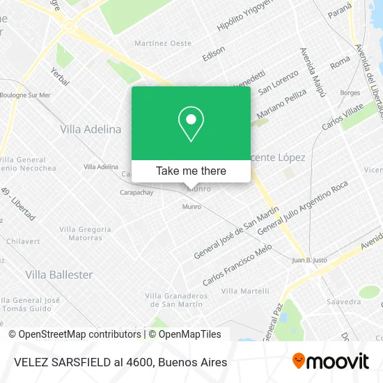 VELEZ SARSFIELD al 4600 map