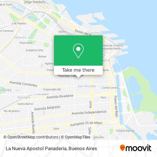 La Nueva Apostol Panadería map