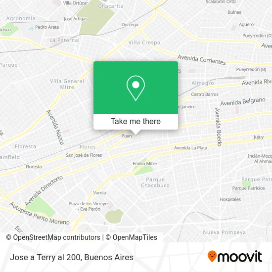Mapa de Jose a  Terry al 200