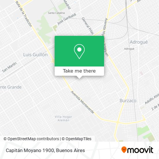 Mapa de Capitán Moyano 1900