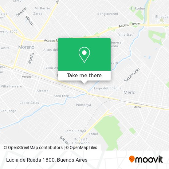 Lucia de Rueda 1800 map
