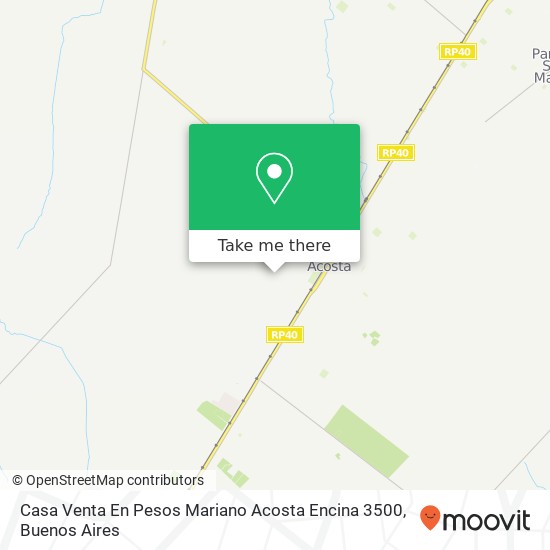 Mapa de Casa Venta En Pesos Mariano Acosta Encina  3500