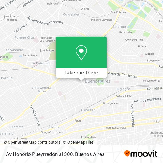 Av  Honorio Pueyrredón al 300 map