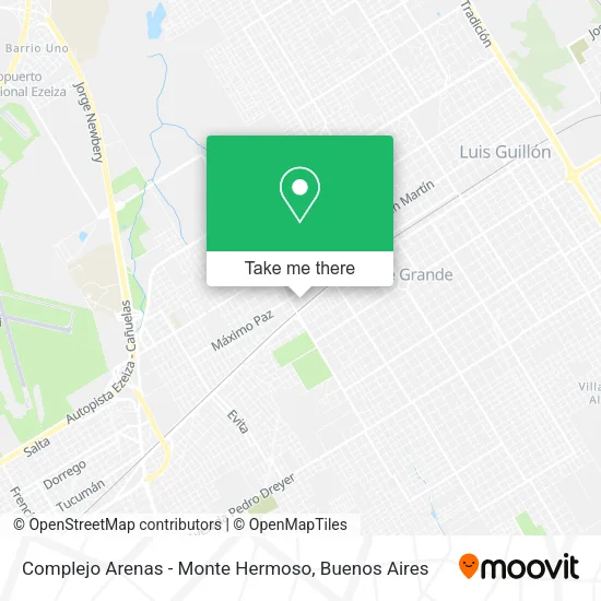 Mapa de Complejo Arenas - Monte Hermoso