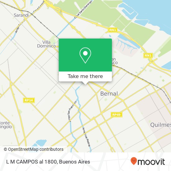 L M CAMPOS al 1800 map