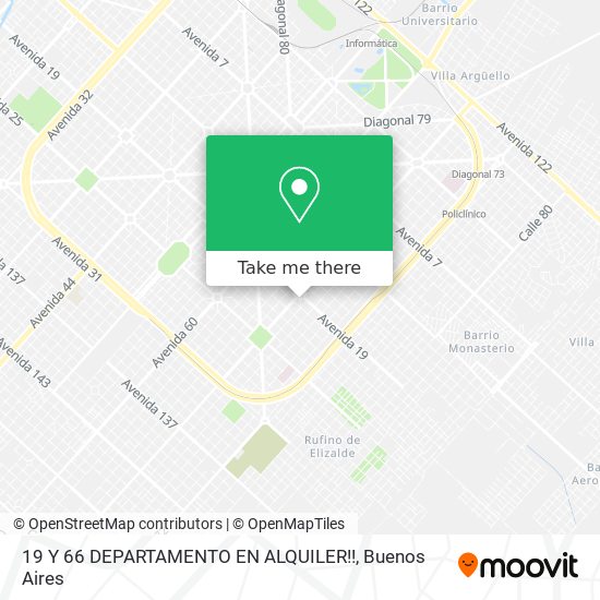 Mapa de 19 Y 66 DEPARTAMENTO EN ALQUILER!!