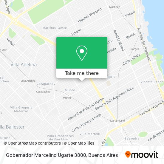 Mapa de Gobernador Marcelino Ugarte 3800