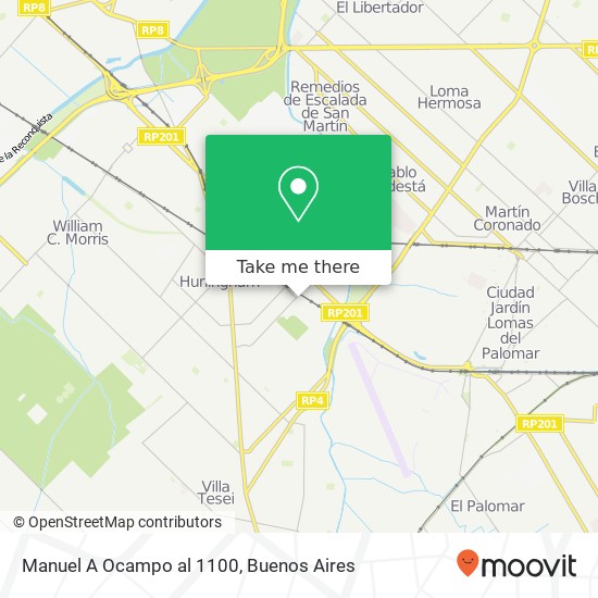 Manuel A Ocampo  al 1100 map