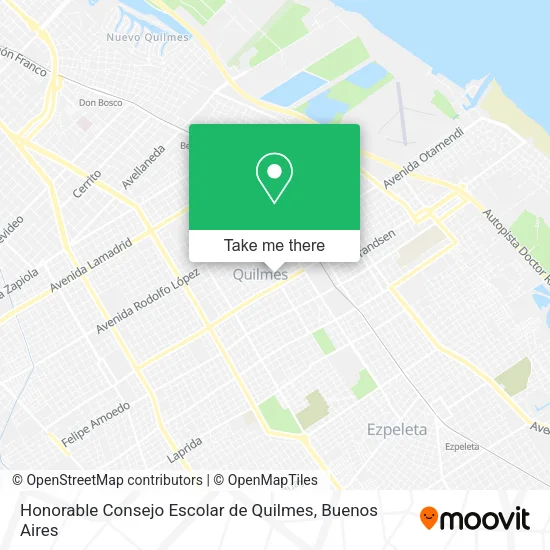 Mapa de Honorable Consejo Escolar de Quilmes