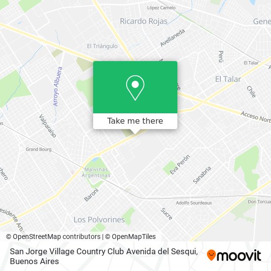 San Jorge Village Country Club  Avenida del Sesqui map