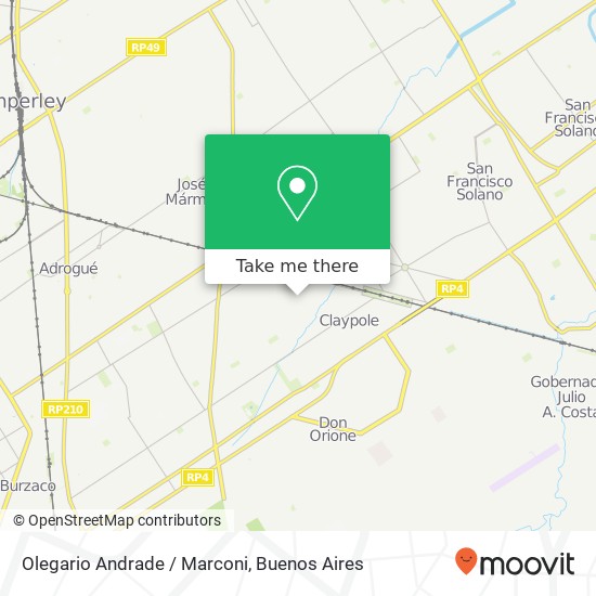 Mapa de Olegario Andrade / Marconi