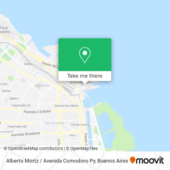 Mapa de Alberto Mortz / Avenida Comodoro Py