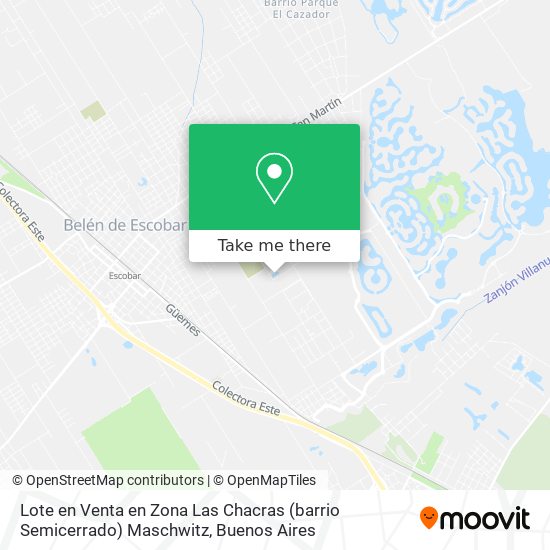 Lote en Venta en Zona Las Chacras (barrio Semicerrado) Maschwitz map