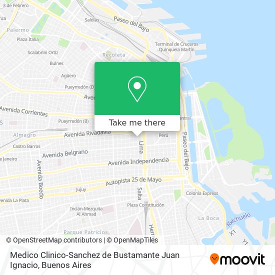 Medico Clinico-Sanchez de Bustamante Juan Ignacio map