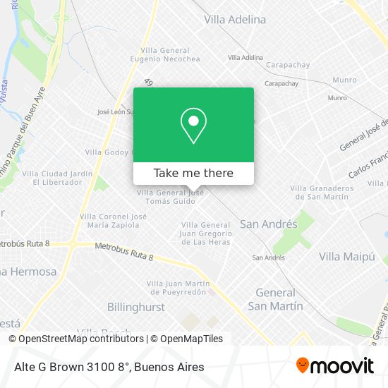 Alte G Brown  3100 8° map