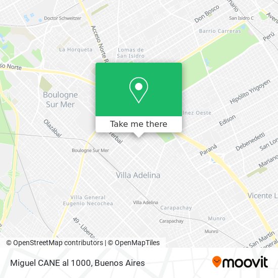 Miguel CANE al 1000 map