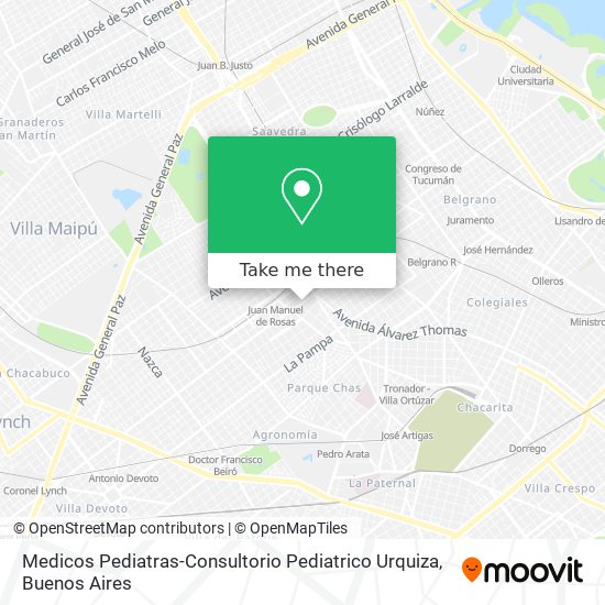 Medicos Pediatras-Consultorio Pediatrico Urquiza map