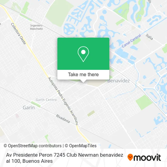Av Presidente Peron 7245 Club Newman benavidez al 100 map
