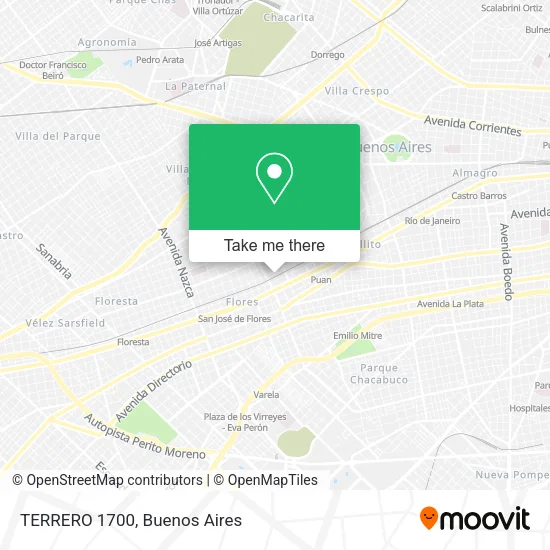 Mapa de TERRERO 1700