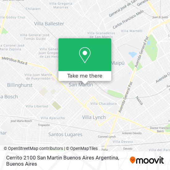 Cerrito 2100  San Martin  Buenos Aires  Argentina map