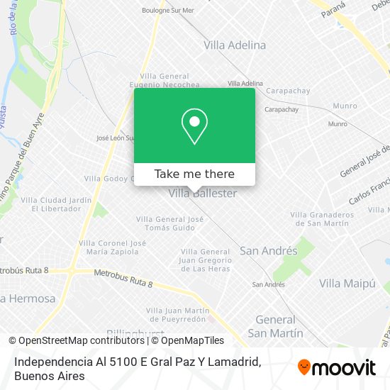 Independencia Al 5100 E  Gral  Paz Y Lamadrid map