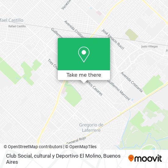 Mapa de Club Social, cultural y Deportivo El Molino