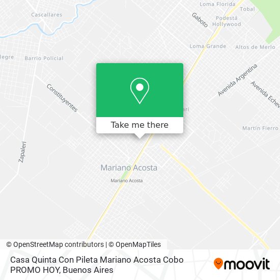 Casa Quinta Con Pileta Mariano Acosta Cobo PROMO HOY map