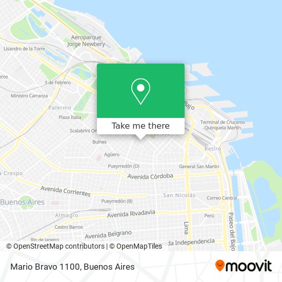 Mapa de Mario Bravo 1100