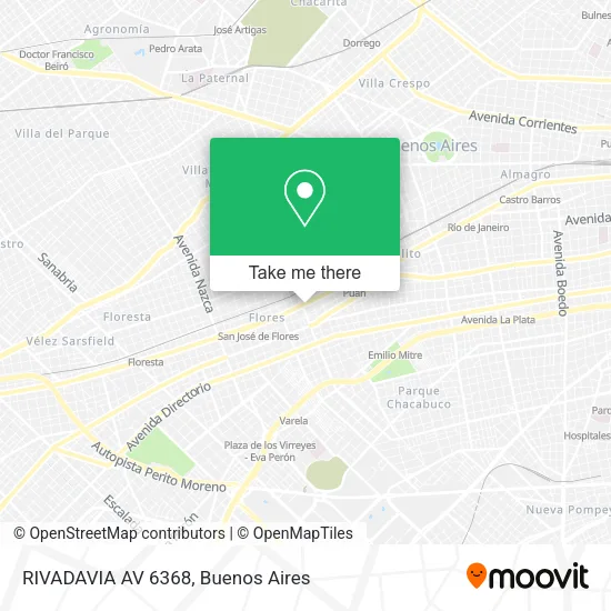 Mapa de RIVADAVIA AV  6368
