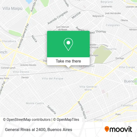 General Rivas al 2400 map