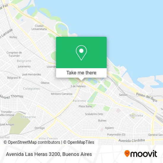 Mapa de Avenida Las Heras 3200