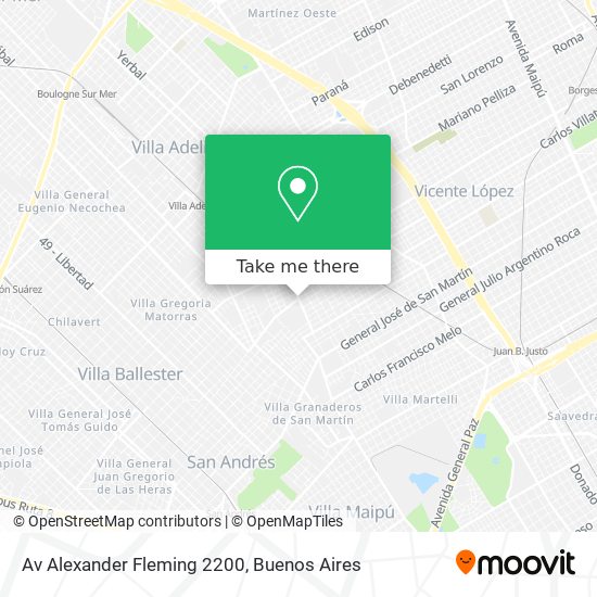 Av  Alexander Fleming 2200 map